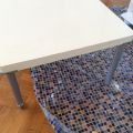 Ikea konferencni stolek,2 nohy stojaci,2 na koleckach