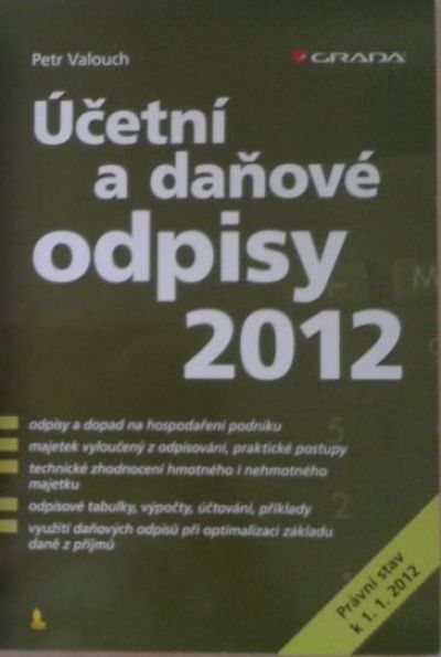 účetní a daňové odpisy 2012