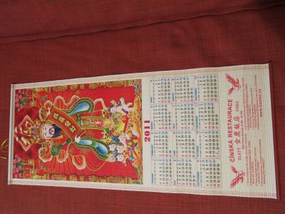 starý kalendář bambus