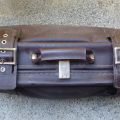Retro kožený cestovní kufr