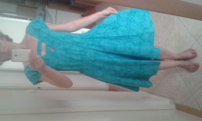 Modré bavlněné šaty
