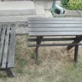 Zahradní lavice a stůl
