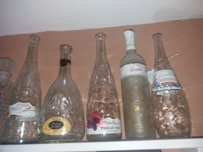 Zdobene lahve od vina 5 kusu