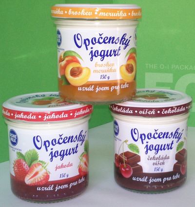 Skleničky od opočenských jogurtů - zavařovací