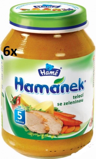 6x Hamánek telecí se zeleninou (190 g)