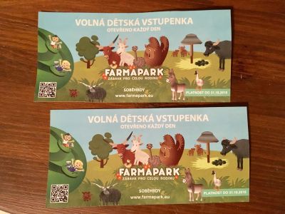 Vstupenky do Farmaparku Soběhrdy