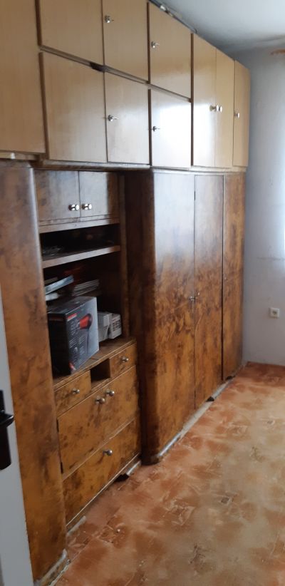 retro tmavěhnedá obývací stěna ze 60. let zachovalá