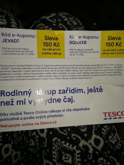 Nákup na Tesco online 