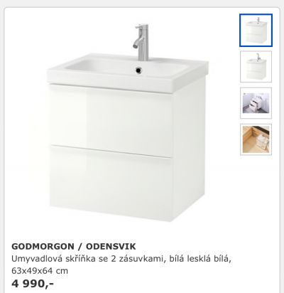 Umyvadlová skříňka IKEA