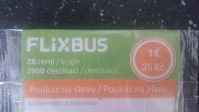 Flixbus sleva 25 Kč 