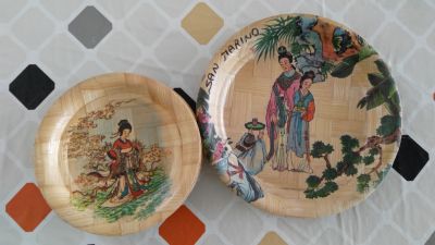 bambusové talířky