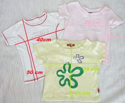 3 x dívčí dětské letní  tričko - rozměry dle foto