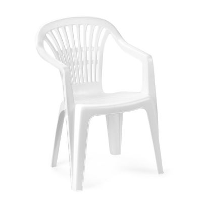 2x bíla plastová židle na zahradu