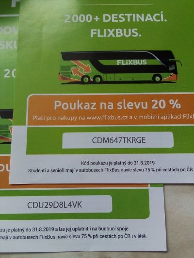 Poukaz na slevu Flixbus