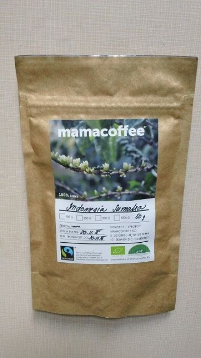 Fairtrade zrnková káva Indonesia Sumatra