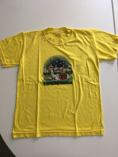 Dětské tričko žluté Jerusalem