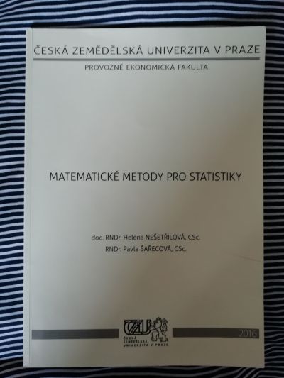 Nová učebnice-Matematické metody pro statistiky