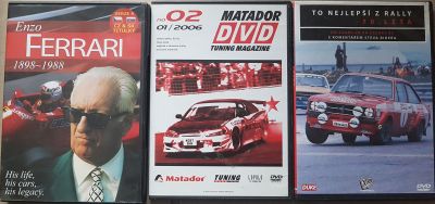 Daruji 3 DVD s automobilovou tematikou