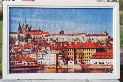 Obraz z puzzle s rámem. 