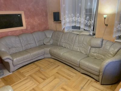 Kožená rohová sedací souprava