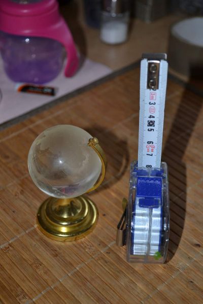 Dekorace - globus - sklo a kov