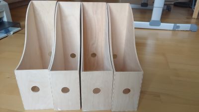 4 dřevěné pořadače KNUFF