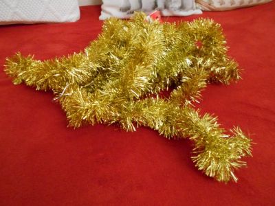 Vánoční řetězy zlaté - 3 kusy