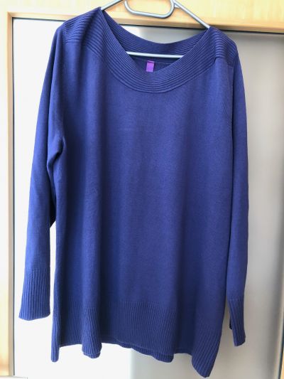 Dámský svetr fialový XL 50/52