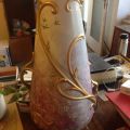 Čínská malovaná váza velká, zlacená