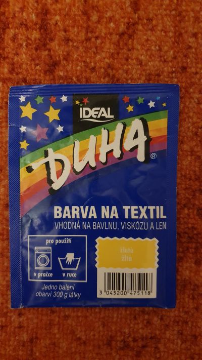 Barva na textil - žlutá