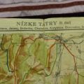 stará mapa Nízkých Tater západní části