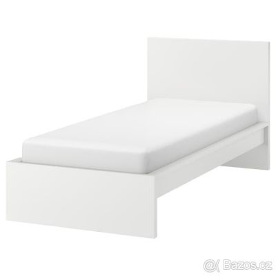 Bílý rám jednolůžka Ikea Malm