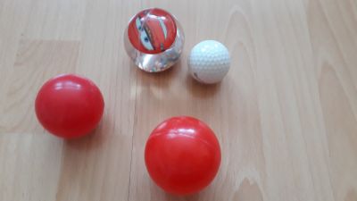 Balonky a 1 míč na golf