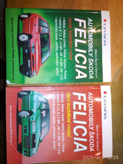 Knihy pro servis vozů Škoda Felicia