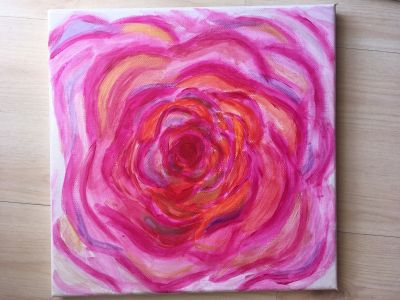 Obraz růže - akryl na plátně