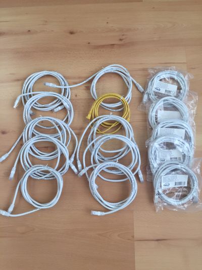 15x UTP kabel síťový, cat 6- délka 2 metry