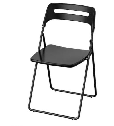 NISSE - černá skládací židle (4x)