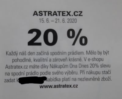 Sleva 20% Astratex