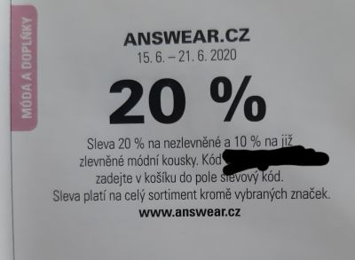 Answear.cz 20% sleva