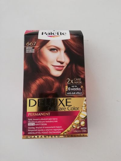 Barva na vlasy - deluxe oil-care color, měděná