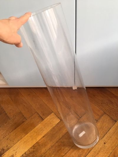 skleněná váza 60cm