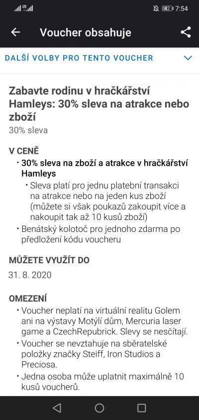 Sleva 30% hrackarstvi Hamleys