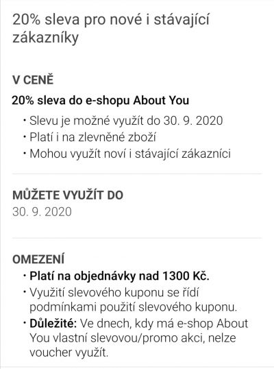 20% sleva na aboutyou.cz