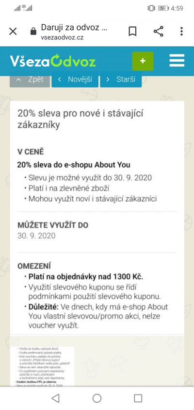 sleva 20% na aboutyou.cz