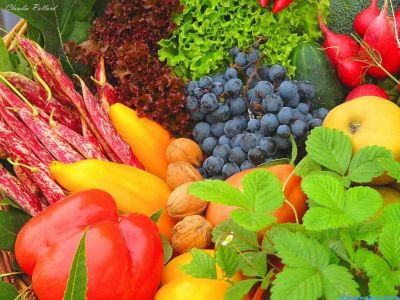 Přebytky ovoce a zeleniny ze zahrádky