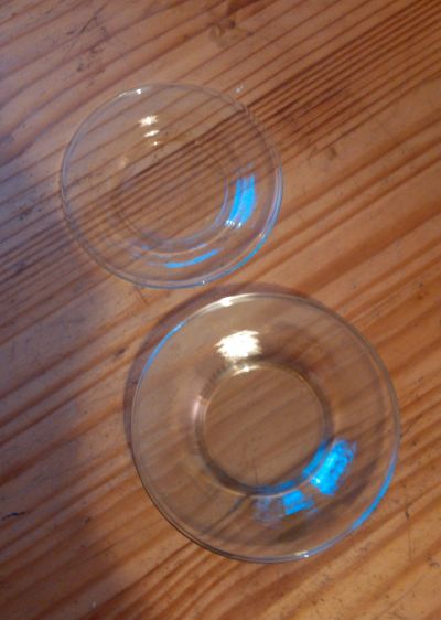skleněné talířky - podšálky