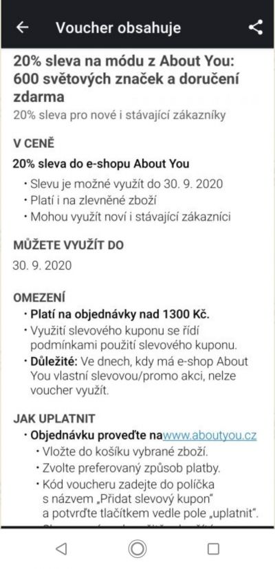Sleva 20% aboutyou.cz