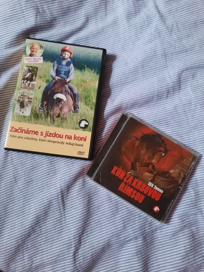 DVD začínáme s jízdou na koni,CD kniha Kůň za krbovou římsou