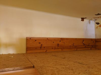 Dřevěné patro na spaní