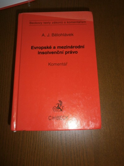 Bělohlávek: Evropské a mezinárodní insolvenční právo